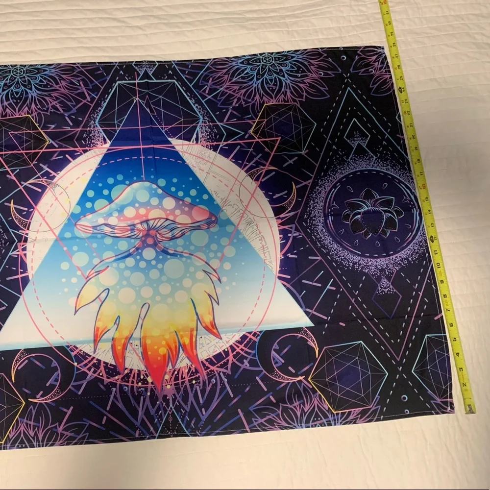 Jellyfish Fire Flame Tapestry geometric space alien digital lotus ocean sea anim